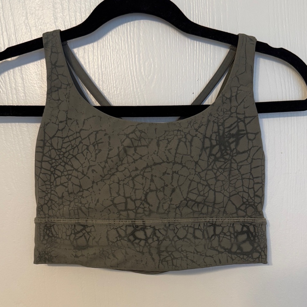 Lululemon Athletica Charcoal Patterned Sports Bra